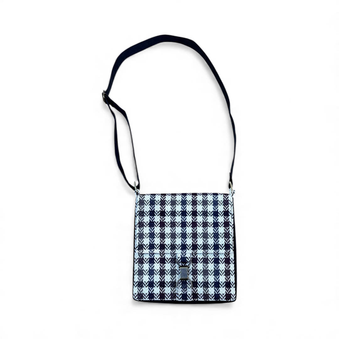 Brown Check 100% Wool Handbag - Amanda Scott_Just Makers