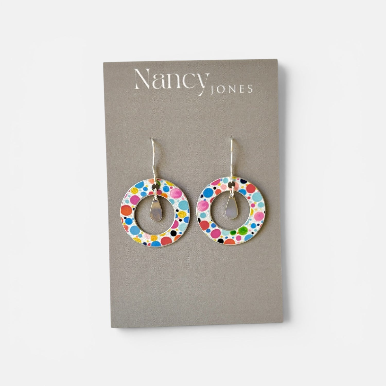 Bubble Gum Disc Drop Earrings - Nancy Jones_Just Makers