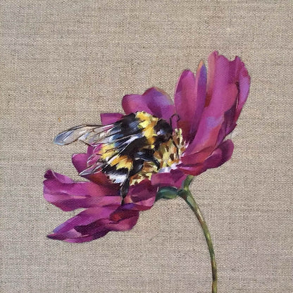 Busy bee greeting card by Katherine Whitby Art_Just Makers