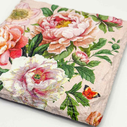 Camellia Coaster Slate - Sarah Tustin_Just Makers