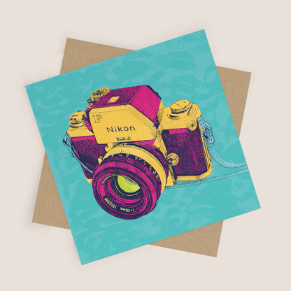 Canon Camera Greeting Card - Bejojo Art_Just Makers