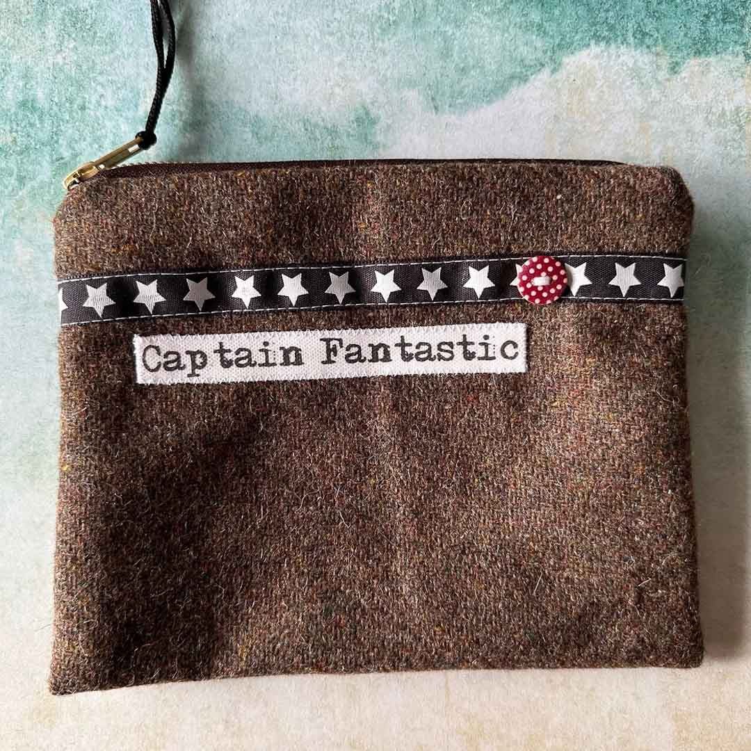 Captain Fantastic Purse for Men - Touchy Feely Textiles - Just Makers Touchy Feely Textiles