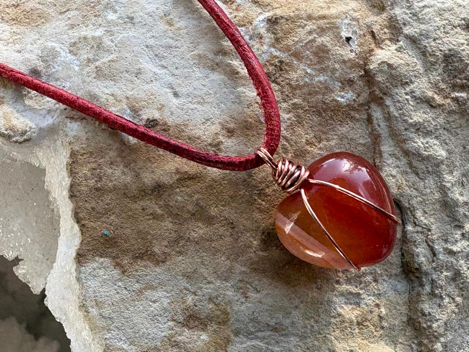 Carnelian Necklace - Hart, Body and Soul_Just Makers