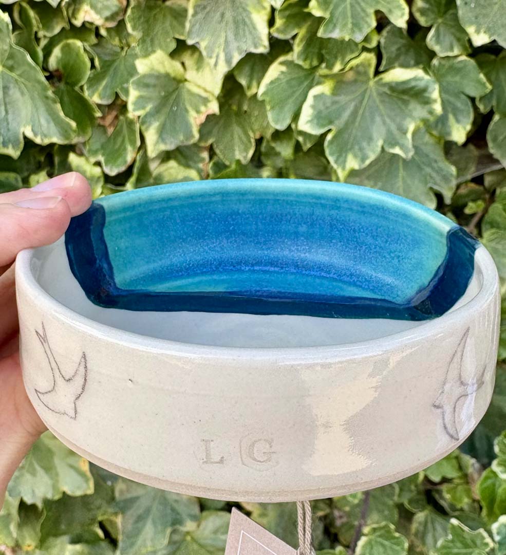 Ceramic Dip Bowl - Golden Swift - Lorna Gilbert_Just Makers