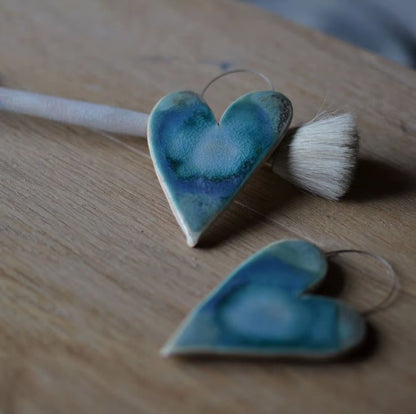 Ceramic Hanging Heart - Lorna Gilbert - Just Makers Lorna Gilbert Ceramics
