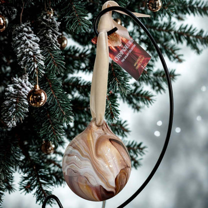 Champagne Earth Ceramic Bauble - Ashleigh Weller_Just Makers