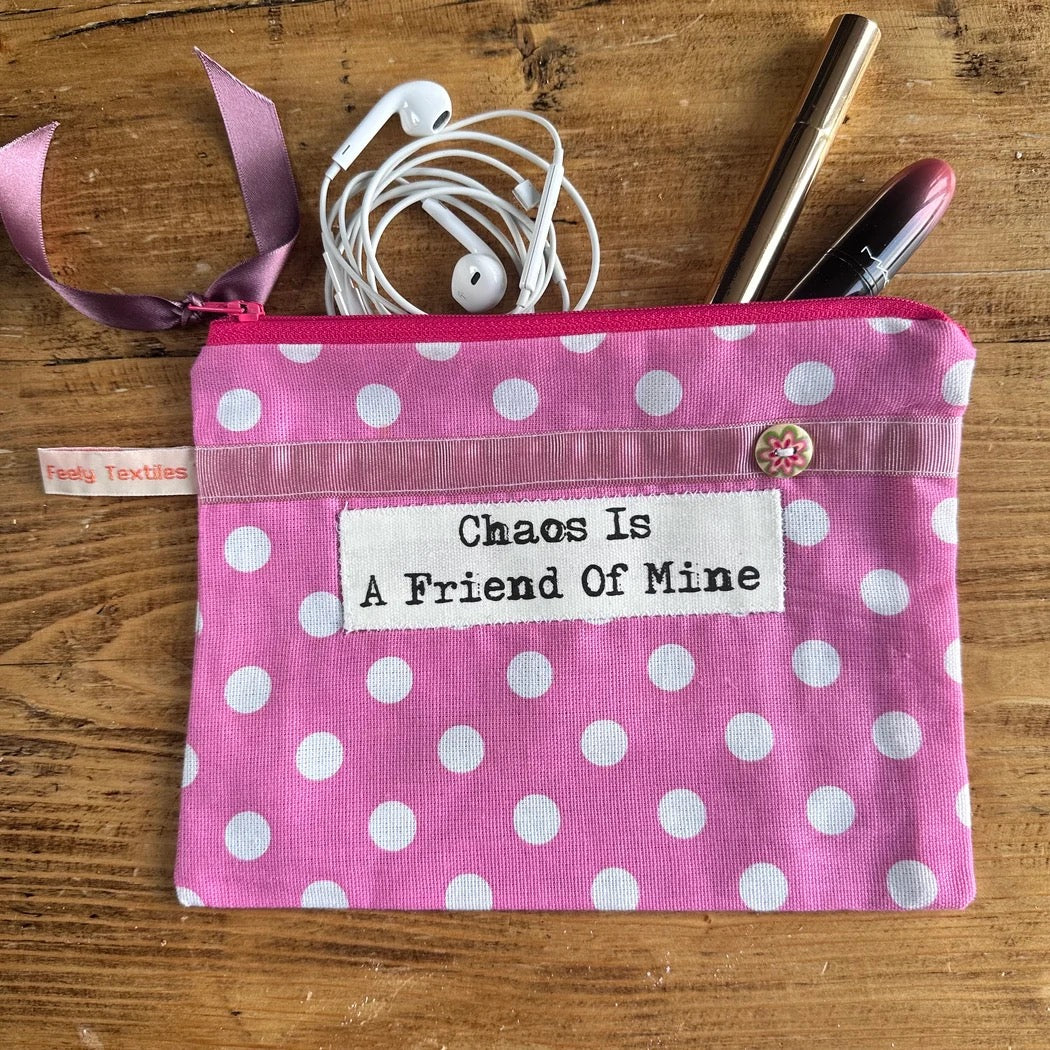 Chaos is a Friend of Mine Purse - Touchy Feely Textiles_Just Makers