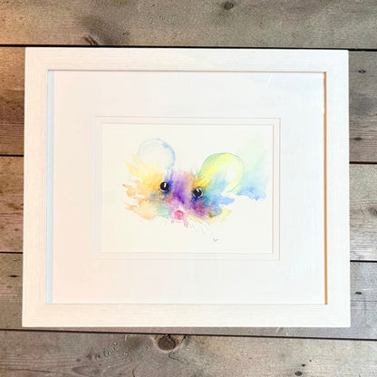 Charlie the Mouse Original Framed Watercolour - Sandie Turner_just makers