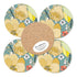 Chica Camellia Teal Set of Four Coasters - Bean and Bemble_Just Makers