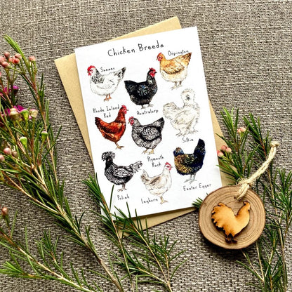 Chicken Breeds Greeting Card - HD Designs_Just Makers