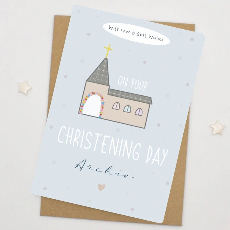 Christening Card - Scribble &amp; Print Co_Just Makers