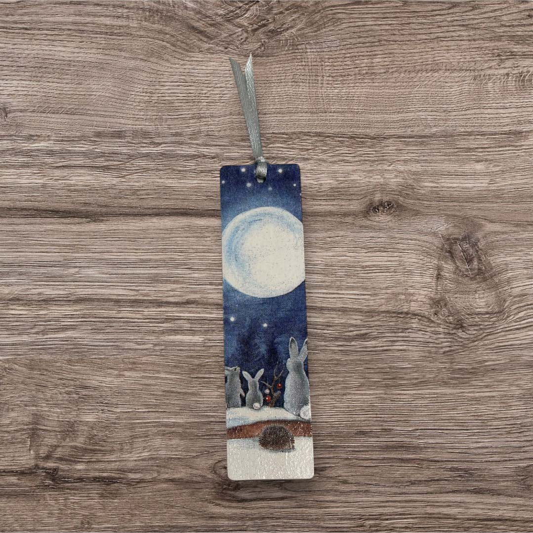 Christmas Bunnies Small Bookmark - Sarah Tustin_Just Makers