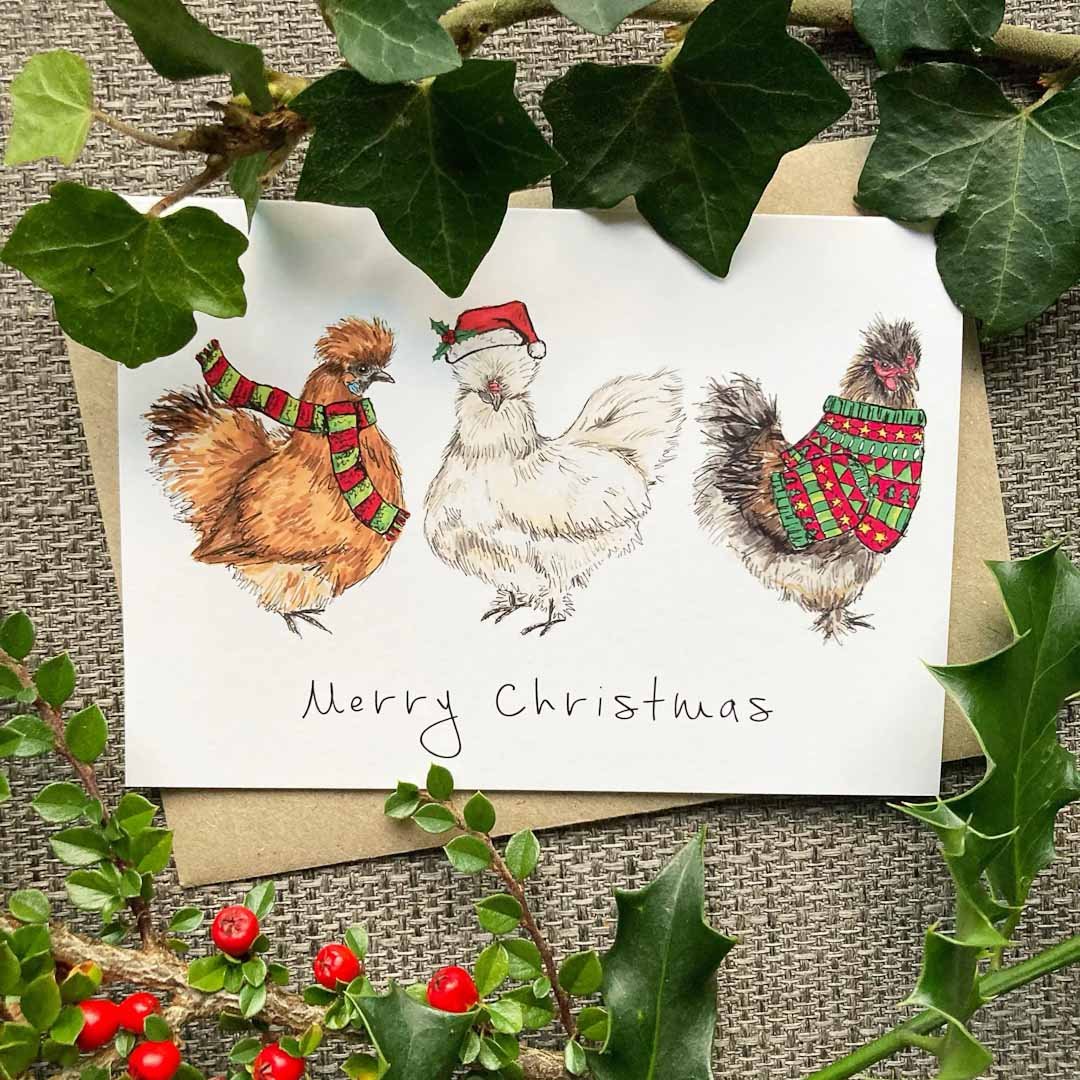 Christmas Chickens Card - HD Designs - Just Makers HD Designs