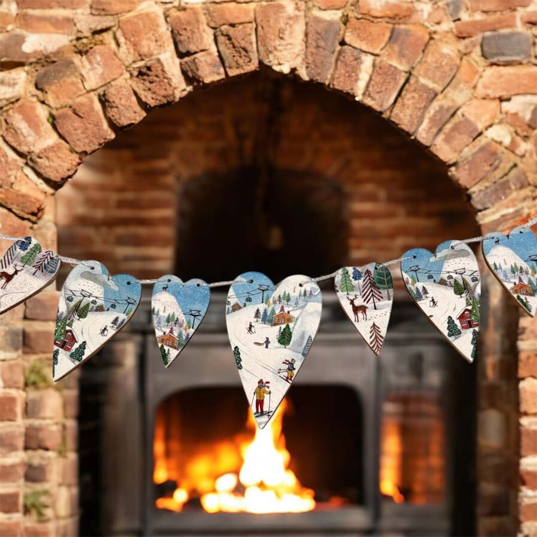 Christmas Mountain Garland Hearts - Sarah Tustin_Just Makers