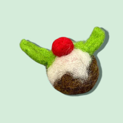 Christmas Pudding Decoration - Needle Felt - Pam Chilton_Just Makers