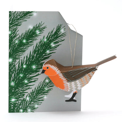 Christmas Robin Pop-Up 3D Card &amp; Decoration_Just Makers