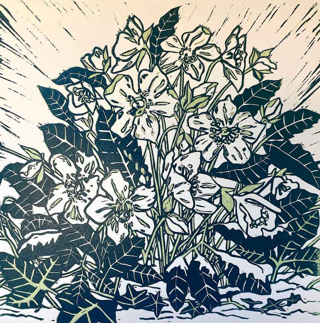 Christmas Rose Greeting Card - Rachel Knowles_Just Makers