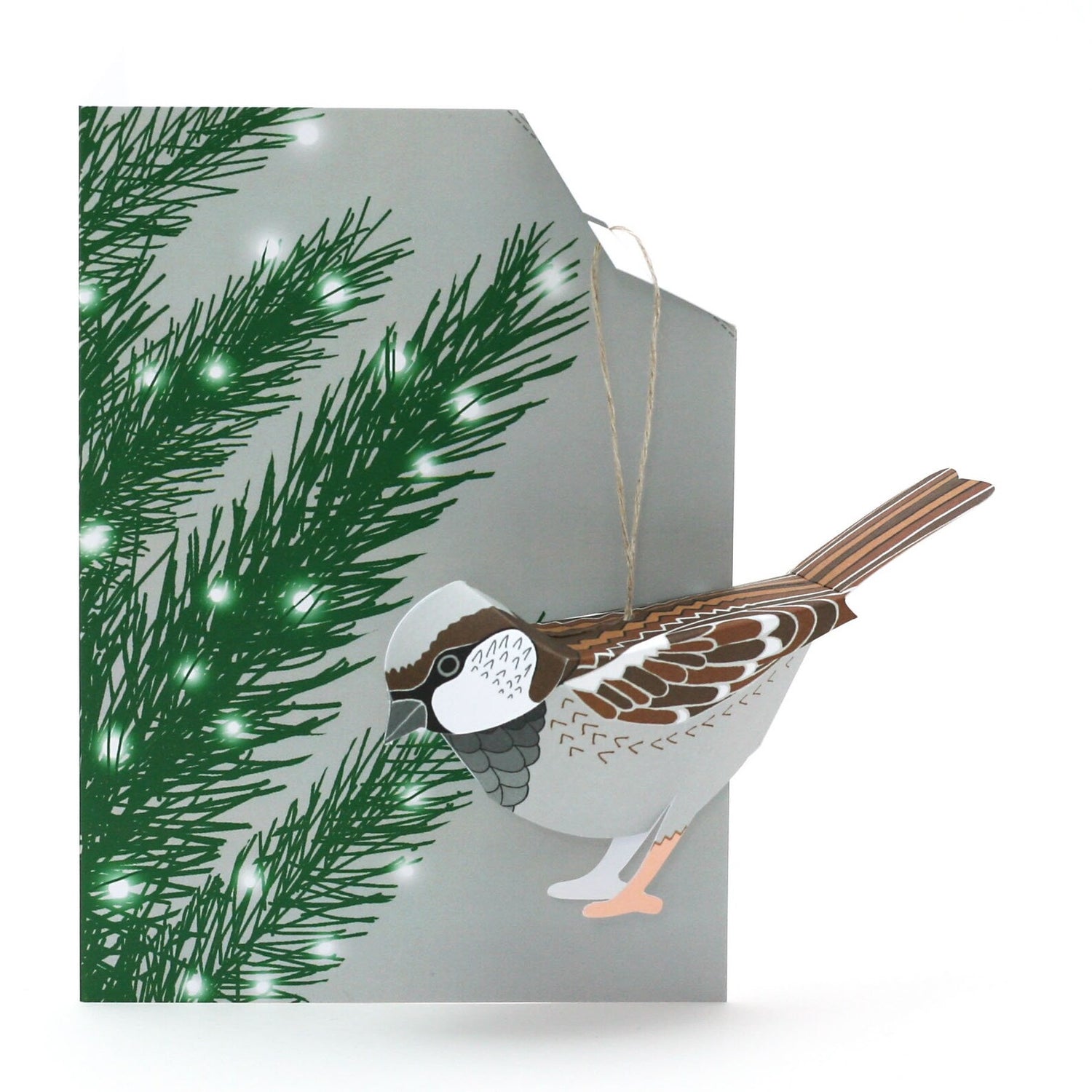 Christmas Sparrow Pop-Up 3D Card &amp; Decoration_Just Makers