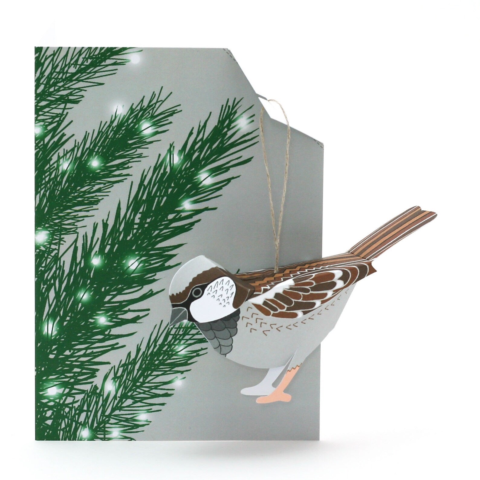 Christmas Sparrow Pop-Up 3D Card &amp; Decoration_Just Makers