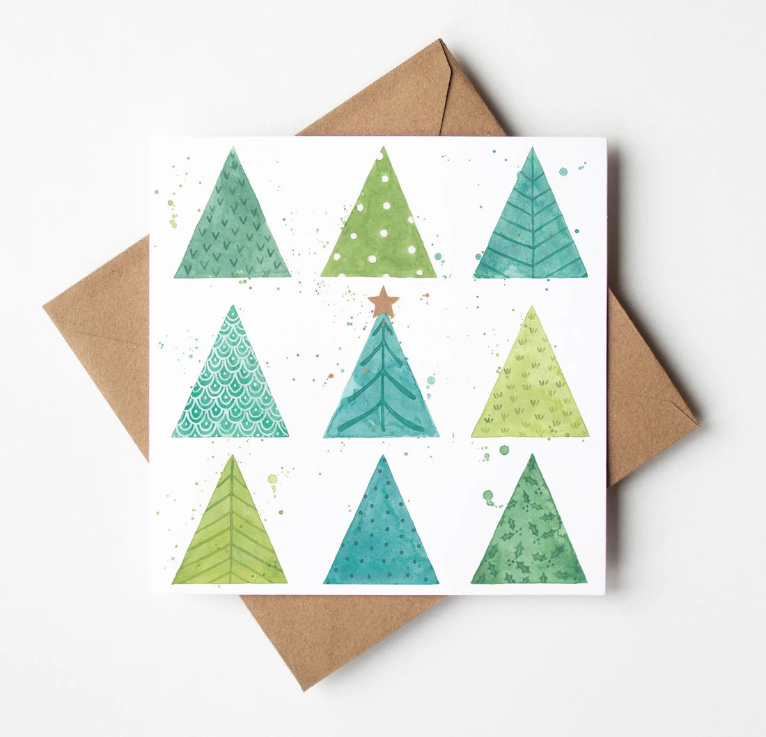 Christmas Trees Card by Antonia Illustration_Just Makers