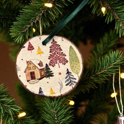 Christmas Village Small Log Decoration by Sarah Tustin_Just Makers