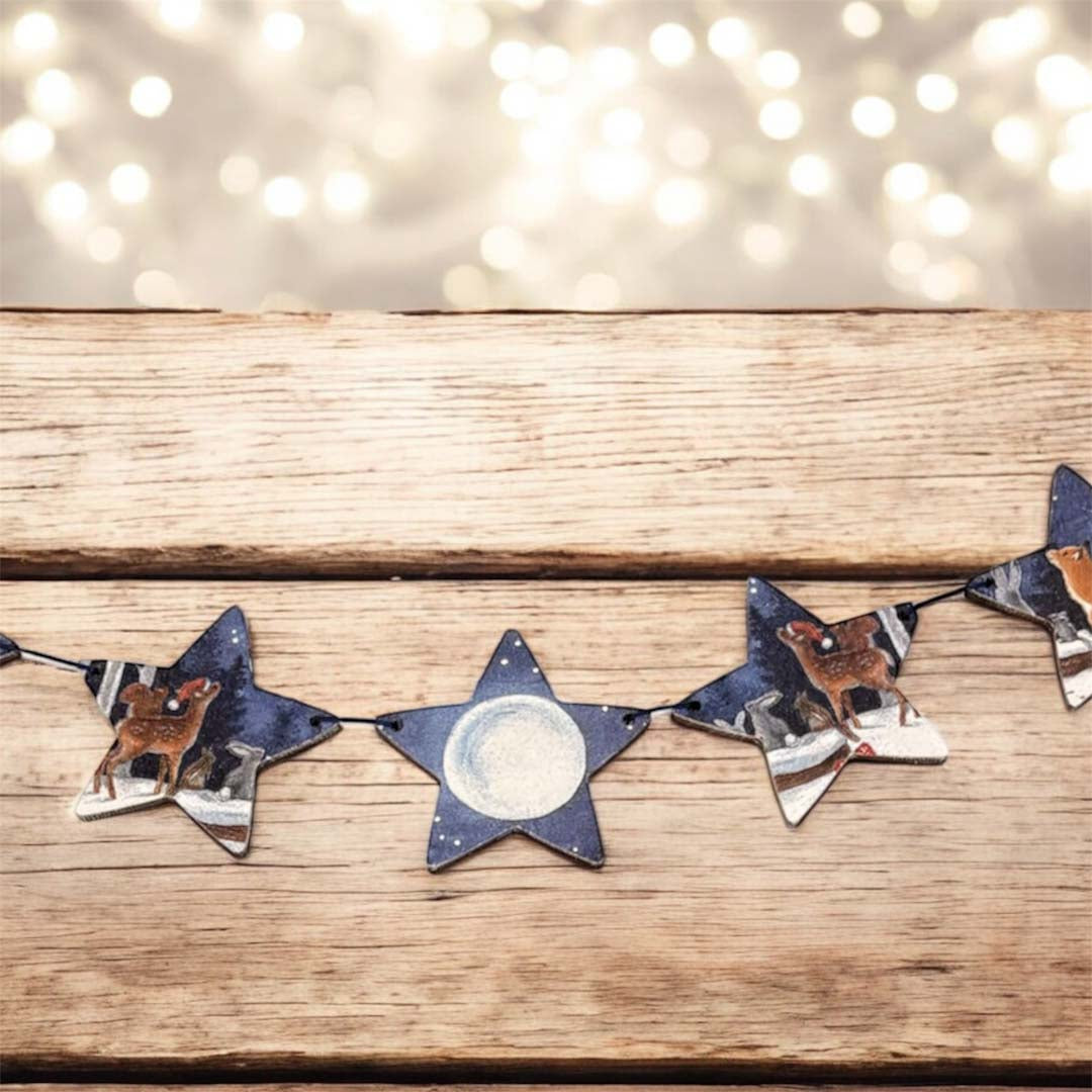 Christmas Wildlife Garland Stars - Sarah Tustin_Just Makers