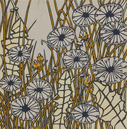 Clocks Unframed Linocut Print_Just Makers