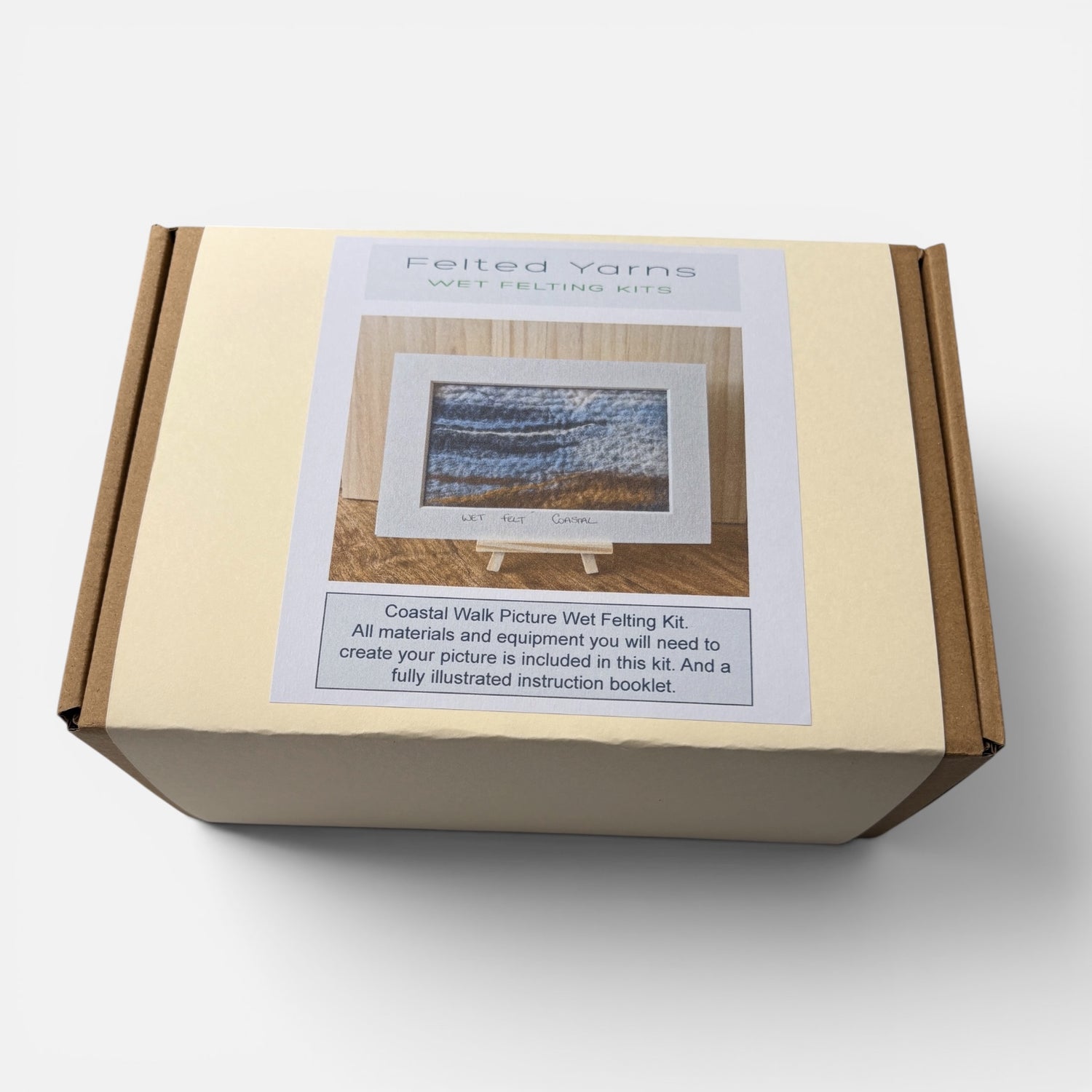 Coastal Walk Wet Felting Picture Kit - Felted Yarns_Just Makers