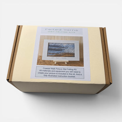 Coastal Walk Wet Felting Picture Kit - Felted Yarns_Just Makers