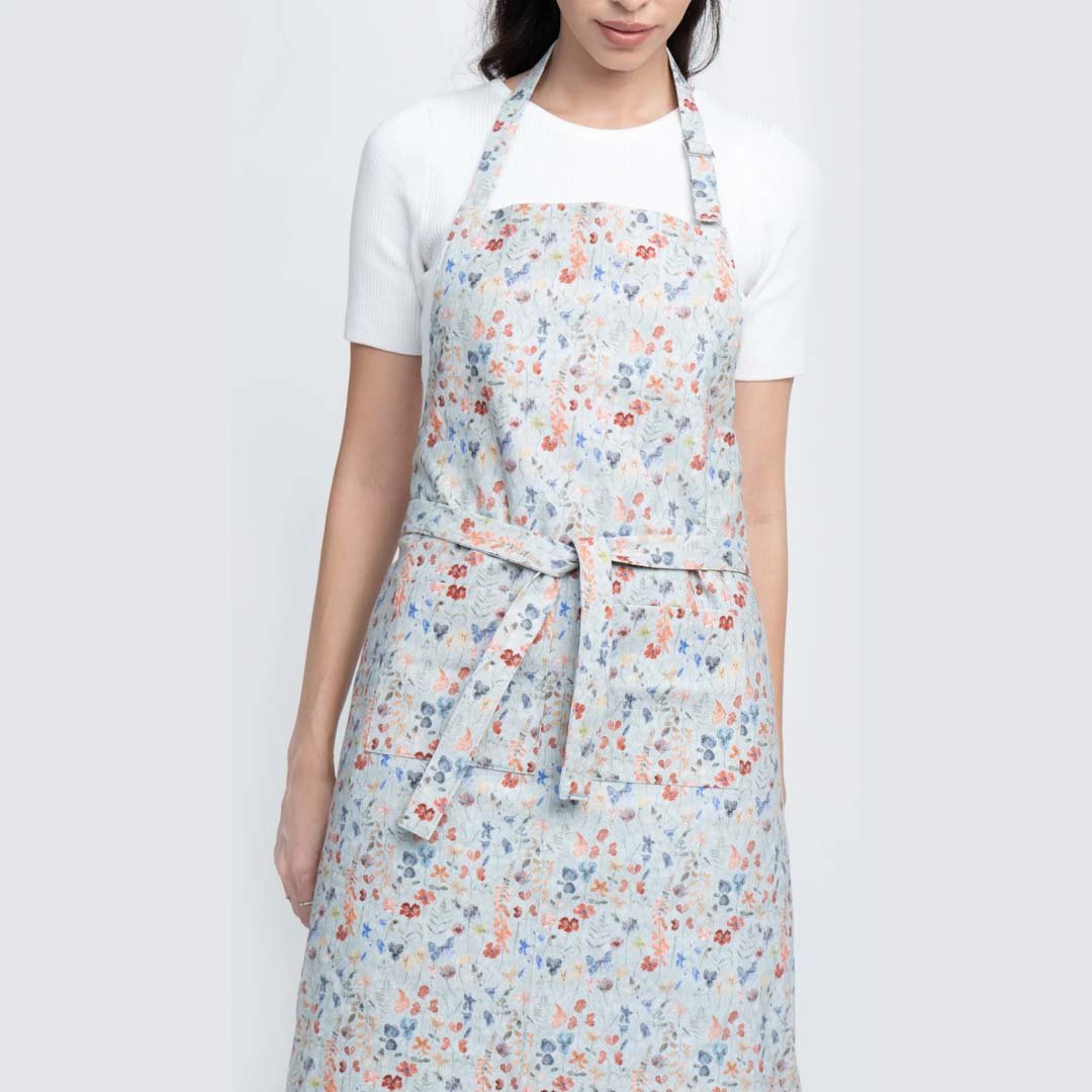 Cotton Apron Botanical Design - Pattern Passion - Just Makers Pattern Passion