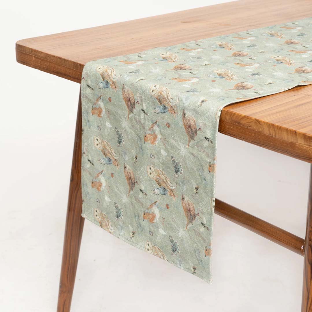 Cotton Table Runner Garden Birds Design - Pattern Passion - Just Makers Pattern Passion