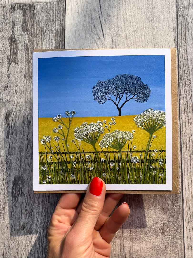 Cow Parsley Greeting Card - Sarah Jane Nicholls_Just Makers