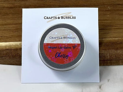 Crafts &amp; Bubbles Vegan Lip Balm - Cherry - Just Makers Crafts &amp; Bubbles