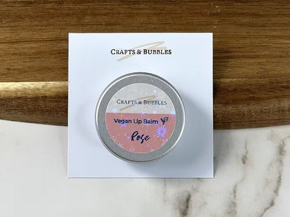 Crafts &amp; Bubbles Vegan Lip Balm - Rose - Just Makers Crafts &amp; Bubbles