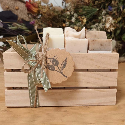 Crate Gift Set - 3 Soap Bars &amp; Soap Saver - Monah and Co_Just Makers