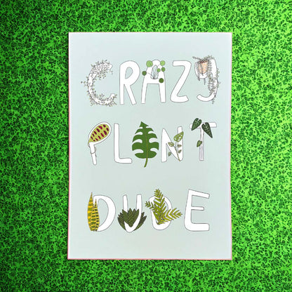 Crazy Plant Dude Print - Rat Bean Kat_Just Makers
