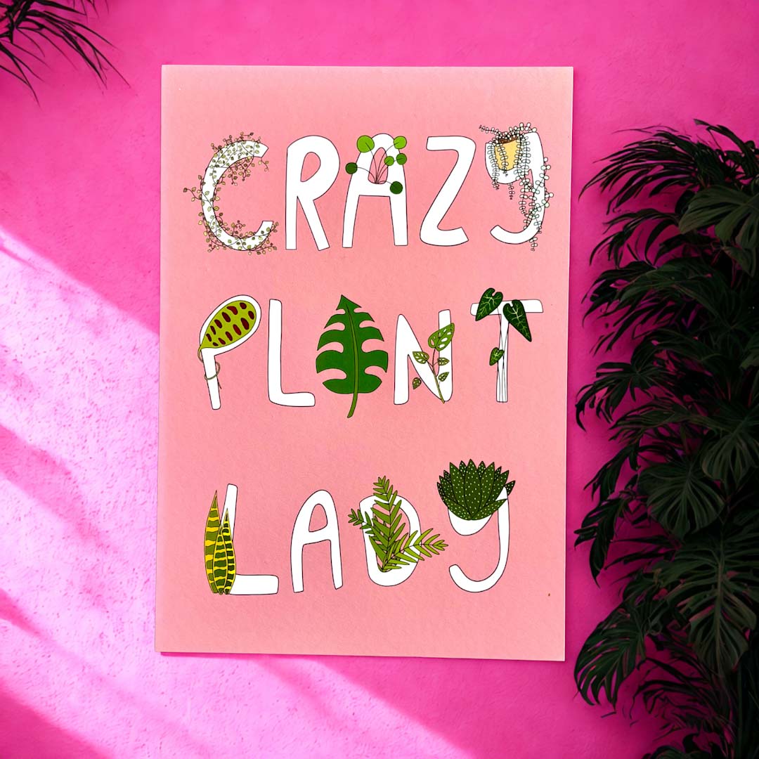 Crazy Plant Lady Print - Rat Bean Kat_Just Makers