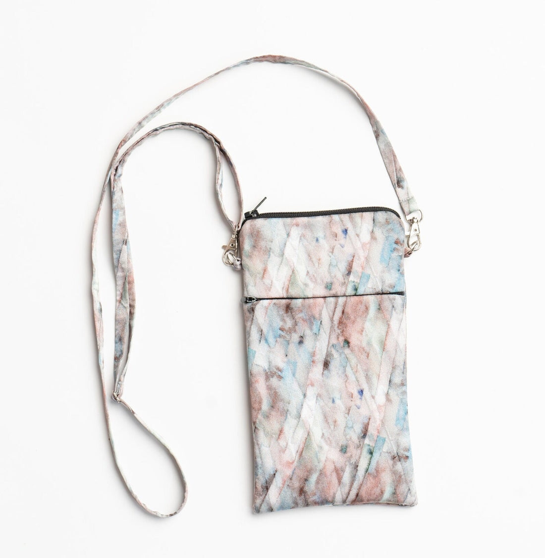 Cross Body Silk Abstract Phone Bag - Pattern Passion_Just Makers