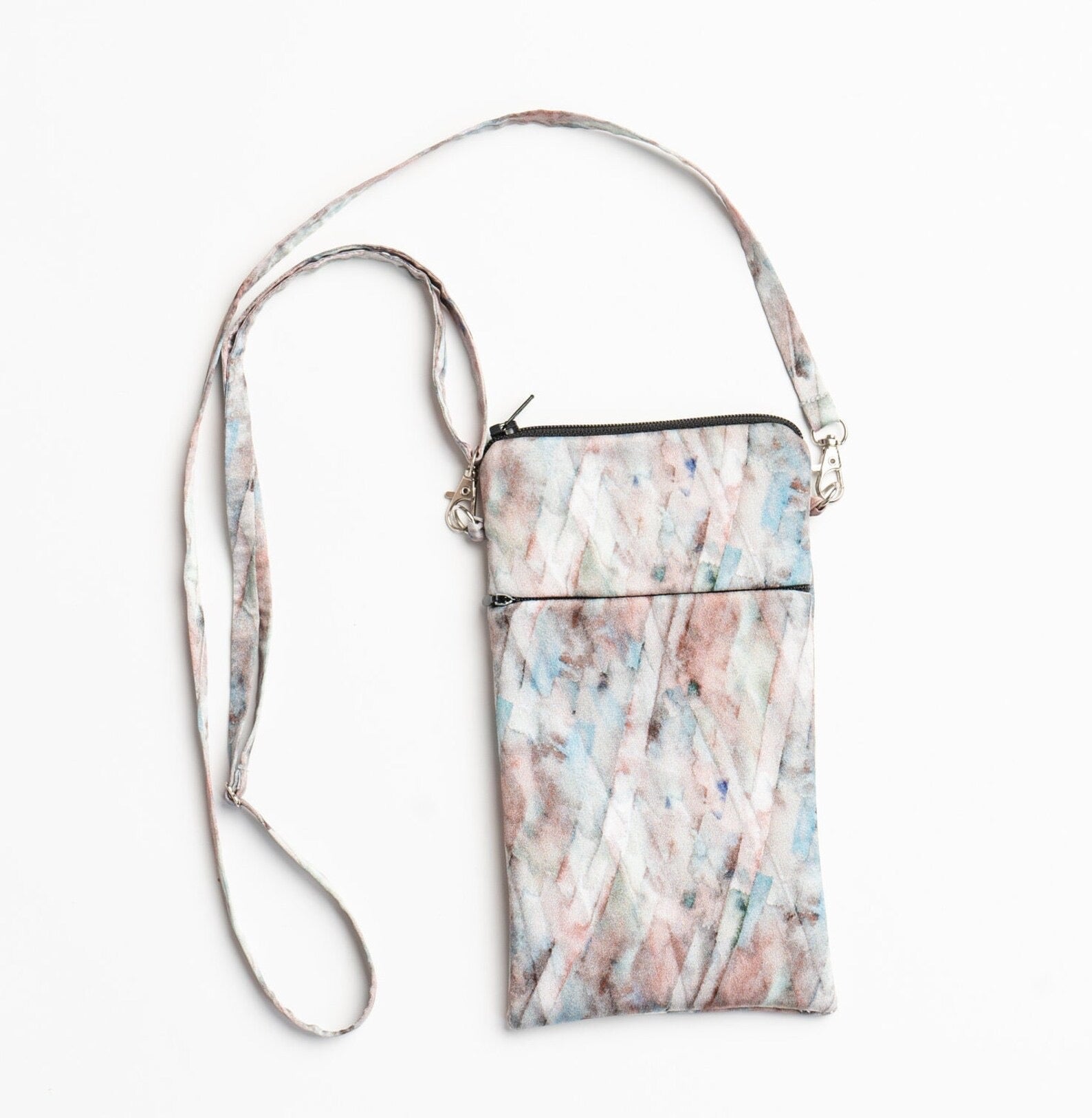 Cross Body Silk Abstract Phone Bag - Pattern Passion_Just Makers