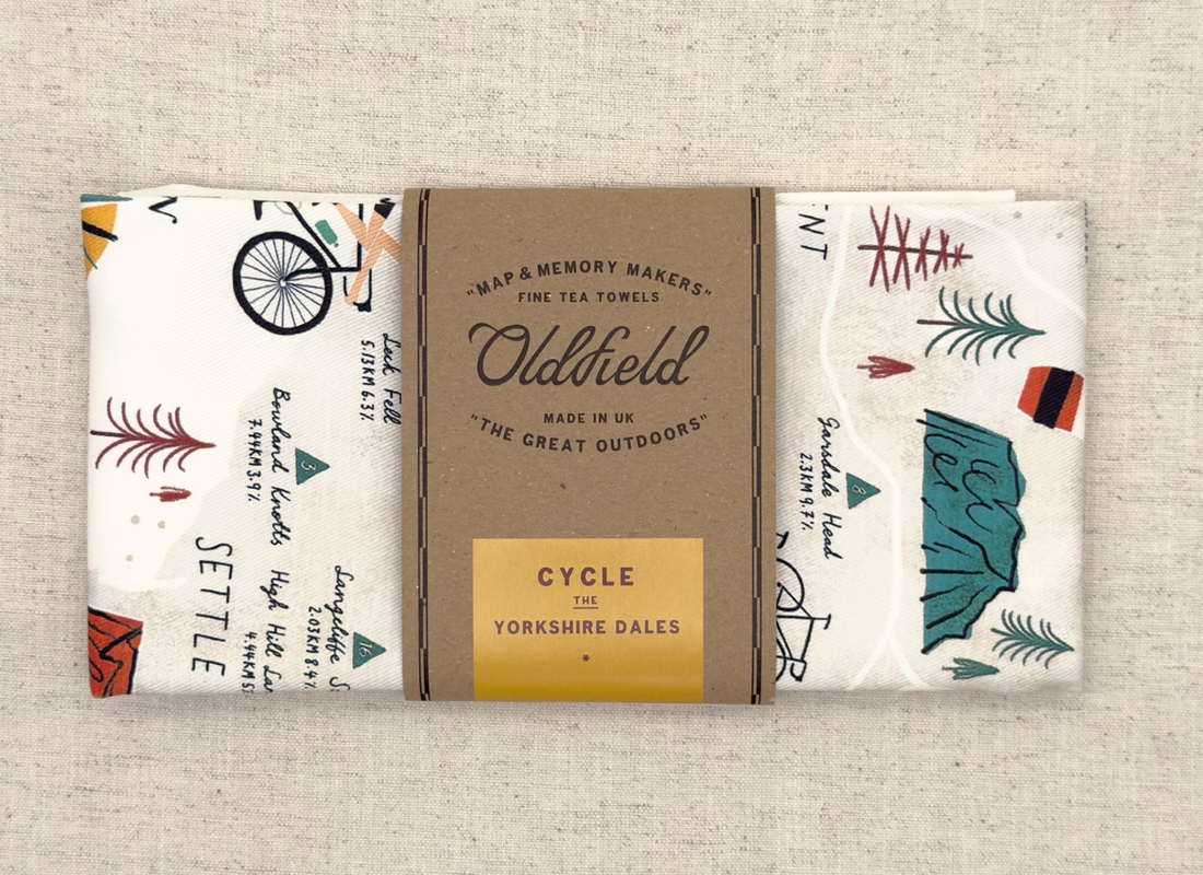 Cycle the Dales Tea Towel - Oldfield Design Co_Just Makers