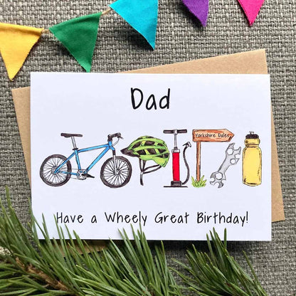 Dad Have a Wheely Great Birthday Card - HD Designs_Just Makers