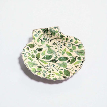 Dark Green Leaves Large Shell - Sarah Tustin_Just Makers
