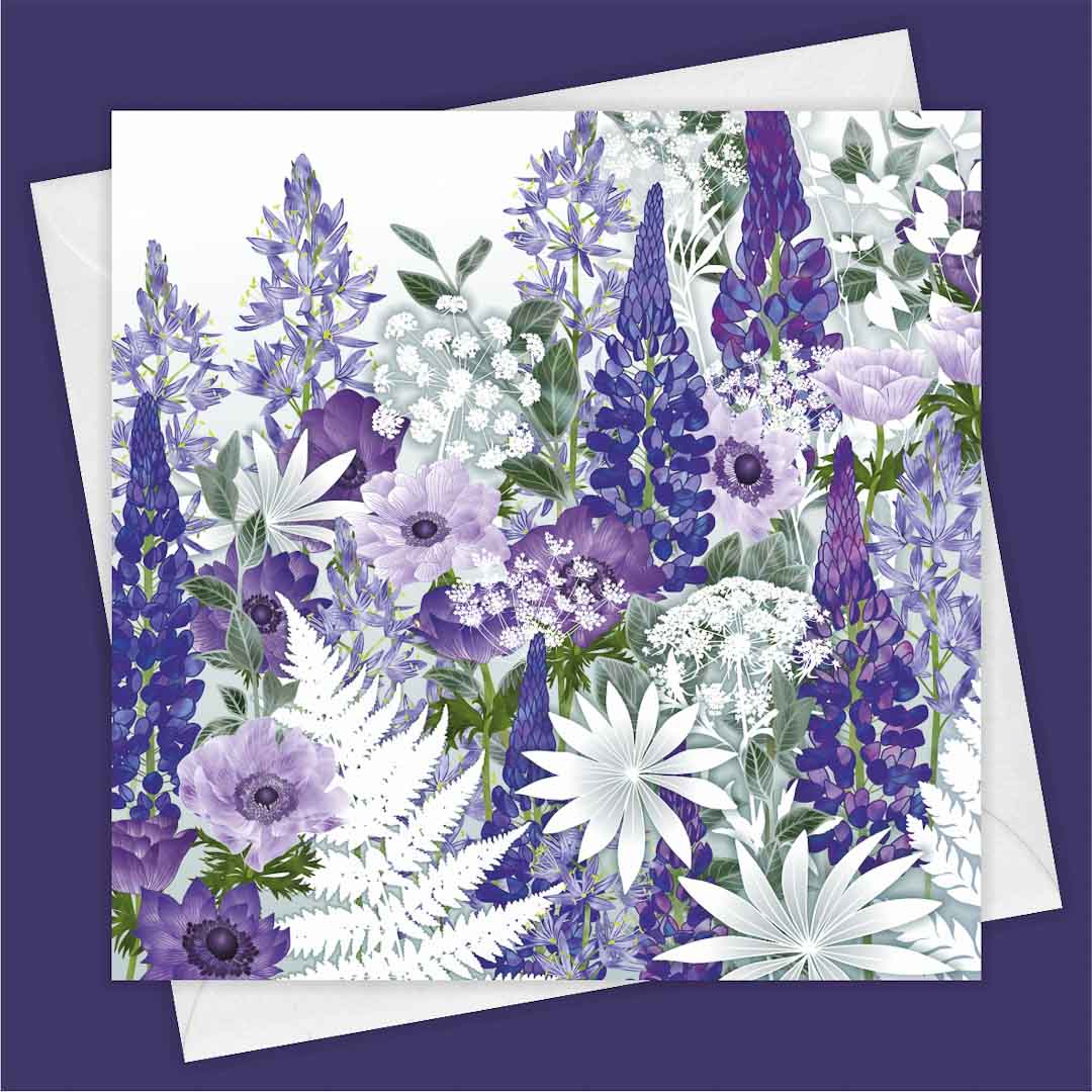 Daydream in Blue Greeting Card - Fiona Calder_Just Makers