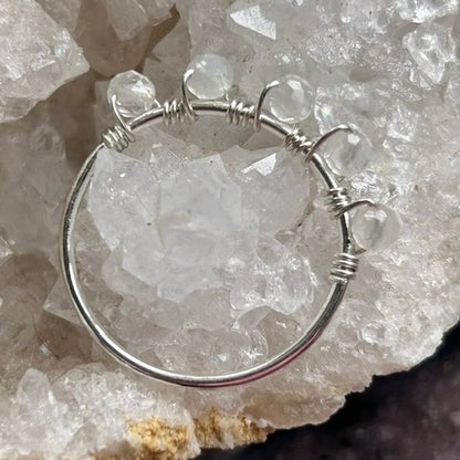 Delicate Moonstone Silver Ring - Hart, Body and Soul_Just Makers