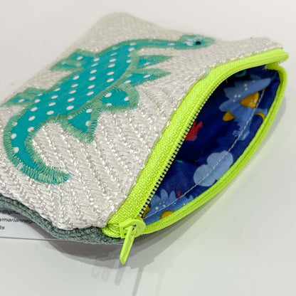 Dinosaur Purse Green Inner Made by Marianne_Just Makers