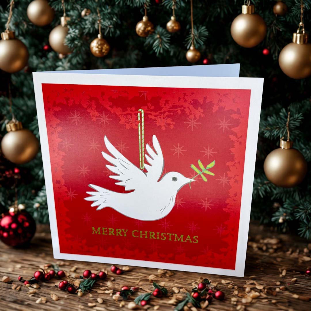 Dove Christmas Greeting Card - Umbellifer_Just Makers
