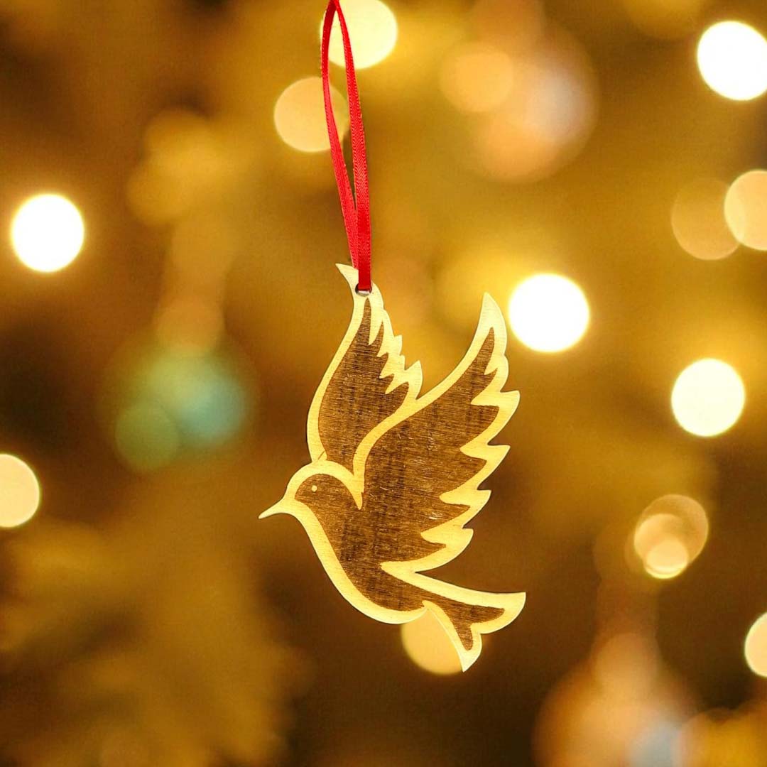 Dove Wooden Decoration - Woodcutter Creations_Just Makers