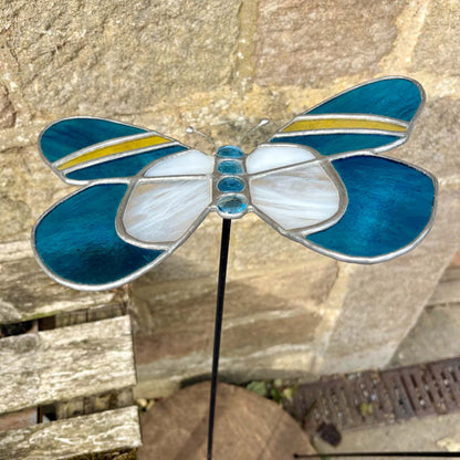 Dragonfly Glass Art Butterfly Stake (large)_Just Makers