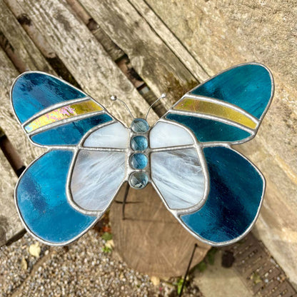 Dragonfly Glass Art Butterfly Stake (large)_Just Makers