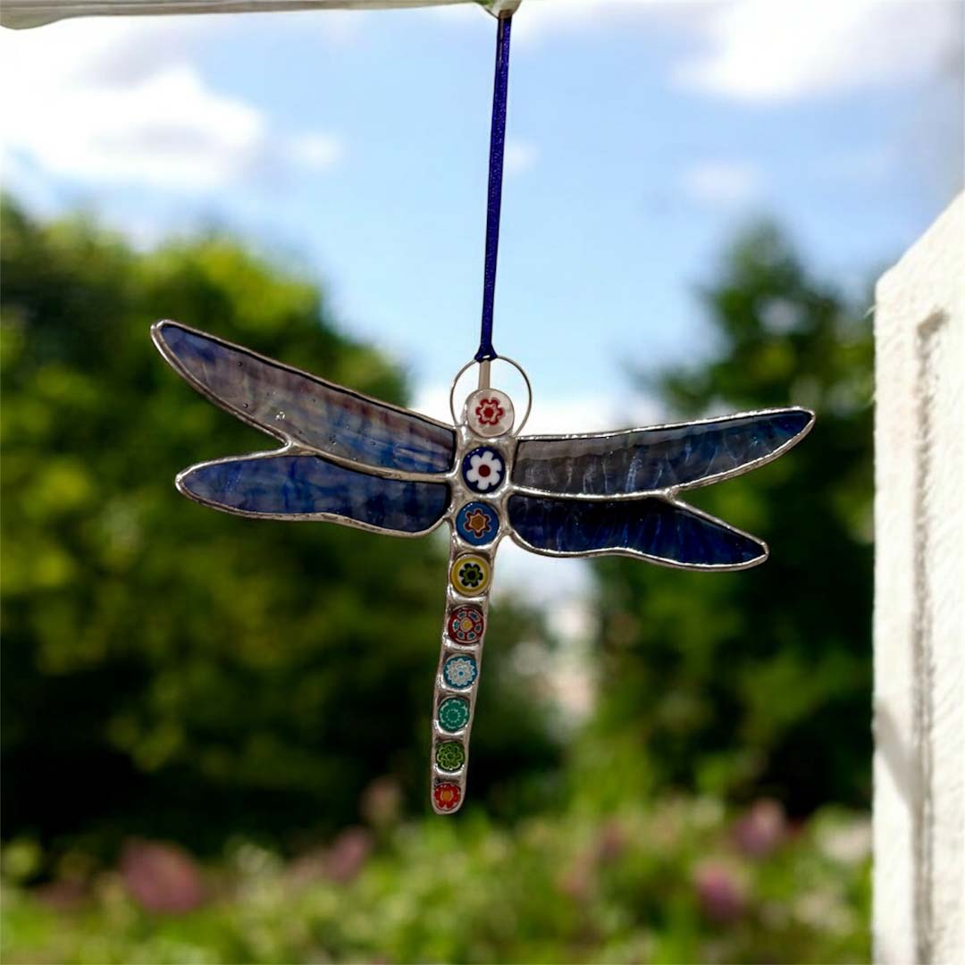 Dragonfly Glass Art Dragonfly Decoration_Just Makers